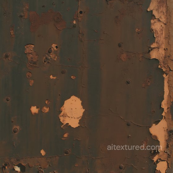 Rusty Metal PBR Texture with Peeling Paint and Corrosion Rust texture preview