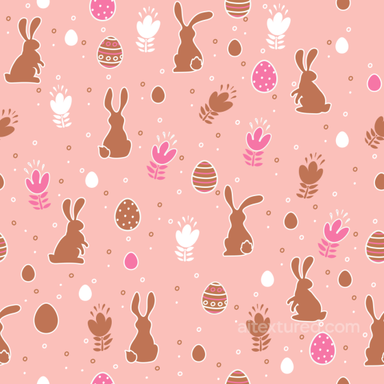 Easter Digital Paper Texture Featuring Bunnies And Floral Motifs All Easter Digital paper texture preview
