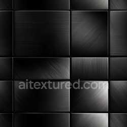 seamless Seamless 3D Black Brushed Steel Tile PBR Texture with Varied Grain Patterns texture 8k free download PBR