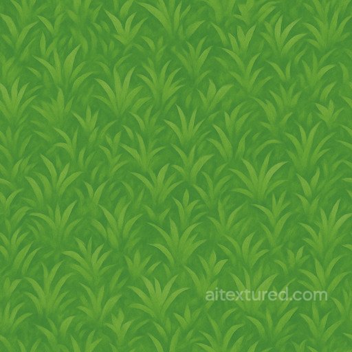 Stylized Green Lawn Texture seamless Grass PBR texture