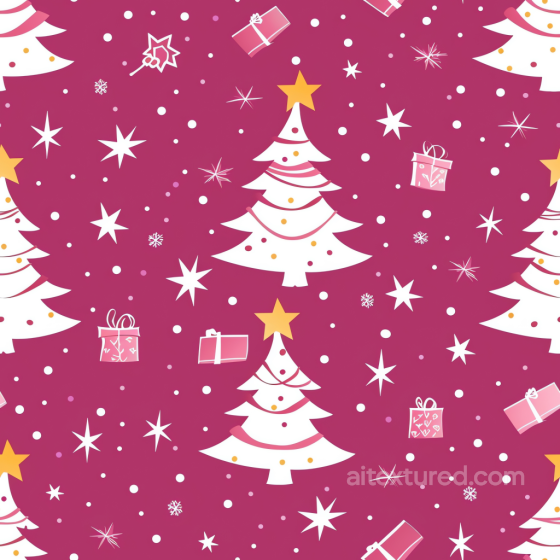 All Christmas Digital paper Texture of Festive Christmas Trees and Gift Boxes on Red Back… All Christmas Digital paper texture preview