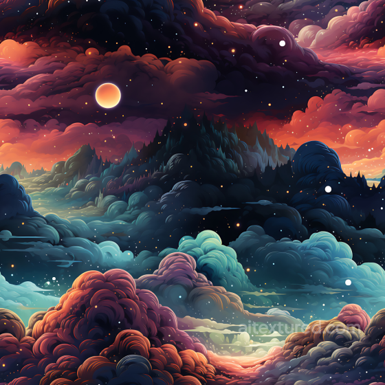 Star, Space, Planets Texture of Colorful Cosmic Nebula Clouds with Stylized Galactic Sky Star, space, planets texture preview