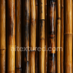 seamless Seamless 3D PBR Texture of Glossy Polished Bamboo Stalks with Darkened Nodes texture 8k free download PBR