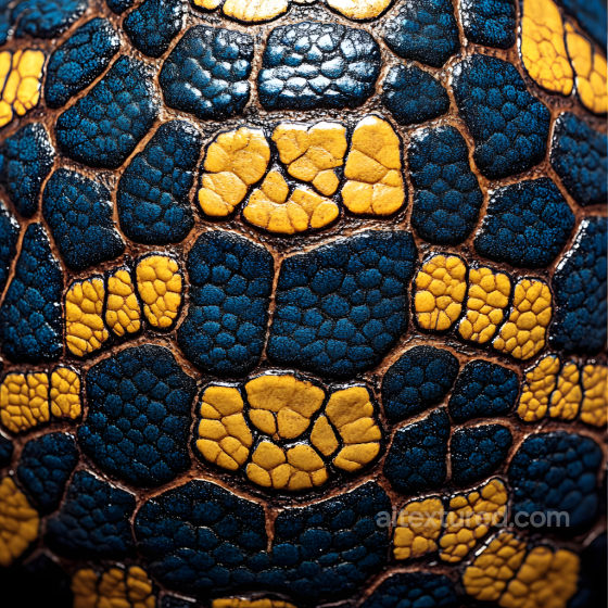 Reptile Skin Texture Featuring Detailed Yellow and Blue Scales Skin texture preview