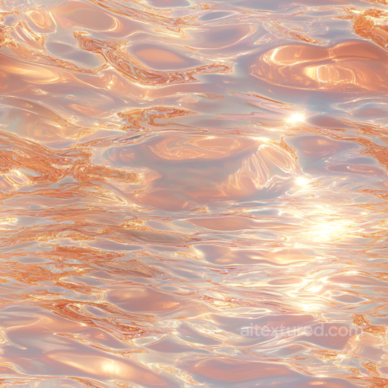 Stylized Golden Water Surface PBR Texture with Soft Reflections Water texture preview