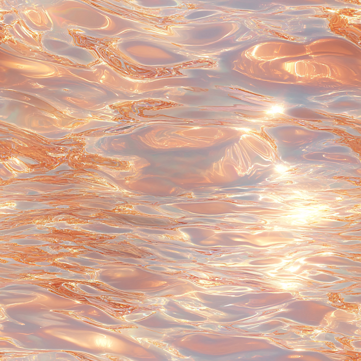 Stylized Golden Water Surface with Soft Reflections seamless PBR texture preview