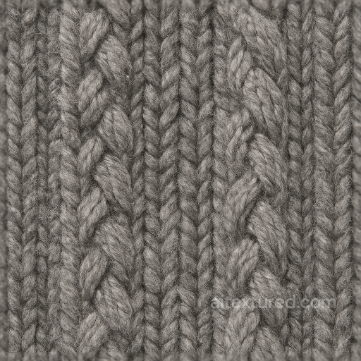 Dense Wool Knit Wool Cable Knit Pattern seamless Wool PBR texture