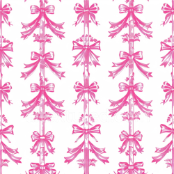 seamless Seamless 3D PBR texture of festive pink bow ribbons on white texture 8k free download PBR