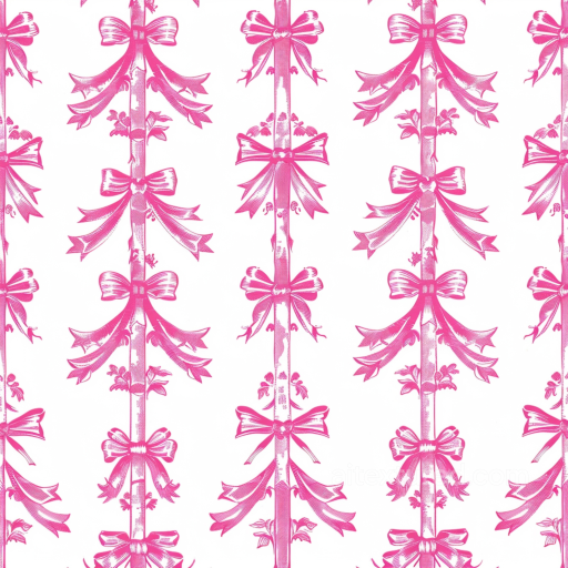 Of Festive Pink Bow Ribbons On White seamless All Christmas Digital paper PBR texture