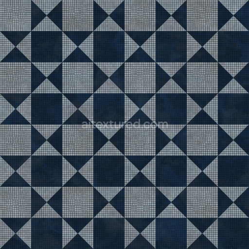 Classic Checker Blue Tune Tiles | Free PBR