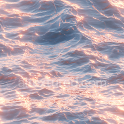 seamless Seamless 3D PBR Water Texture Featuring Sunrise Ocean Surface with Reflective Waves texture 8k free download PBR