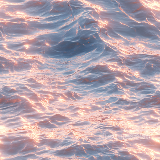 Water Texture Featuring Sunrise Ocean Surface with Reflective Waves Water texture preview