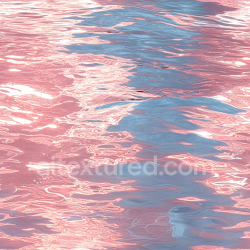 seamless Seamless 3D PBR Water Texture Featuring Glossy Surface with Pink and Blue Reflections texture 8k free download PBR