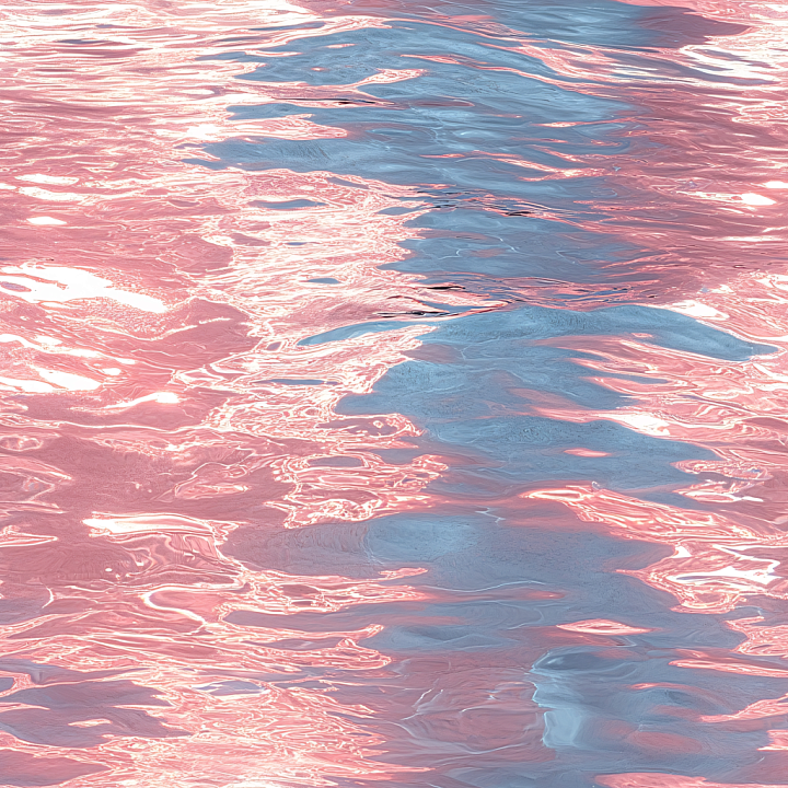 Water Featuring Glossy Surface with Pink and Blue Reflections seamless PBR texture preview