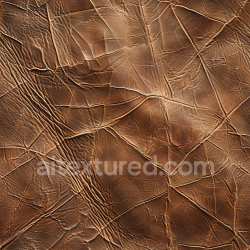 seamless Seamless 3D PBR Texture of Distressed Brown Leather with Prominent Wrinkles and Cracks texture 8k free download PBR