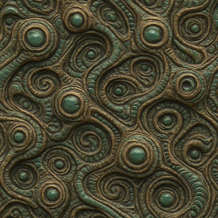 Decorative Alien Surface seamless PBR texture preview