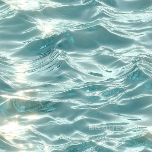 Crystal Clear Water Surface Seamless Texture with Gentle Ripples and Reflections seamless Water PBR texture