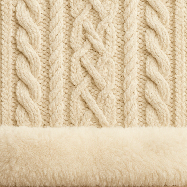 Knitted Cable Cozy Knit Warm Wool Textile seamless PBR texture preview