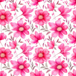 seamless Seamless 3D PBR Texture of Pink Flowers on White Fabric Background texture 8k free download PBR