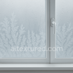 seamless Seamless 8k PBR 3d texture of window frost pattern on frosted glass with subtle condensation drops texture 8k free download PBR