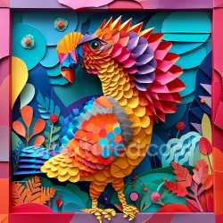 seamless Seamless 3D PBR Texture Featuring Vibrant Multicolored Dodo Bird Feathers texture 8k free download PBR