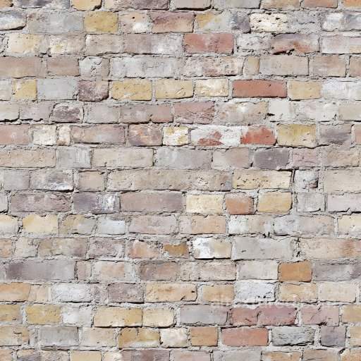 Cracked Old Brick Wall PBR Texture with Multicolor Weathered Bricks seamless Brick PBR texture
