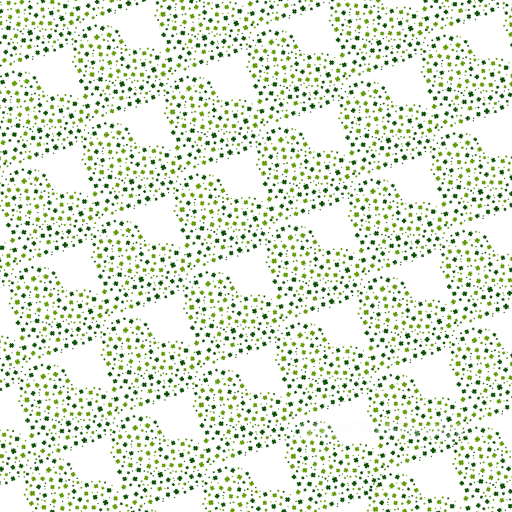 St Patrick Texture of Green Shamrock Clusters on White Background seamless St patrick PBR texture