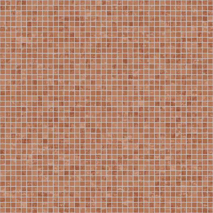 Square Terracotta Mosaic Tiles seamless PBR texture preview
