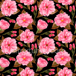 seamless Seamless 3D PBR Pink Flower Fabric Texture with Floral Pattern texture 8k free download PBR