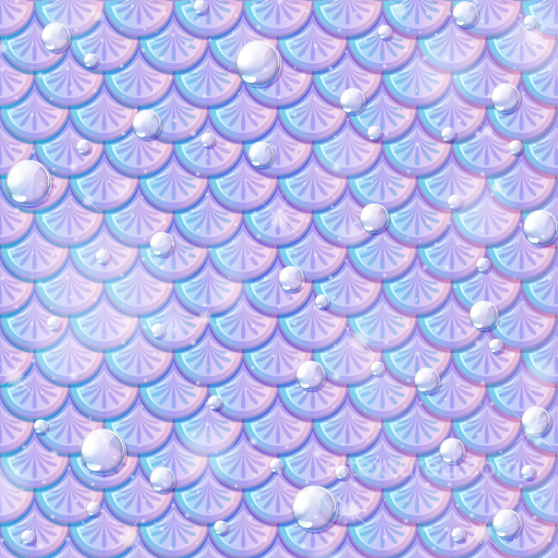 Mermaid Scale Texture with Iridescent Pastel Scales and Water Droplets seamless Mermaid Scale  PBR texture