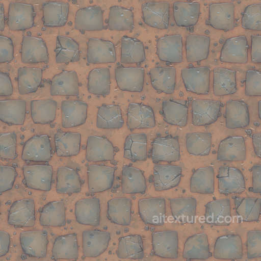 Stylized Cartoon Floor Stone - Seamless PBR Texture seamless Flooring PBR texture