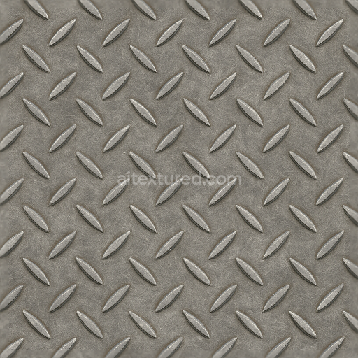 Preview — Seamless 3d texture pbr 8k tactile plate with raised pattern on scratched metal sheet