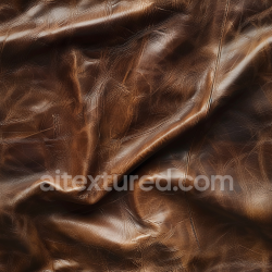 seamless Seamless 3D PBR Texture of Wrinkled Brown Leather with Stitching Detail texture 8k free download PBR