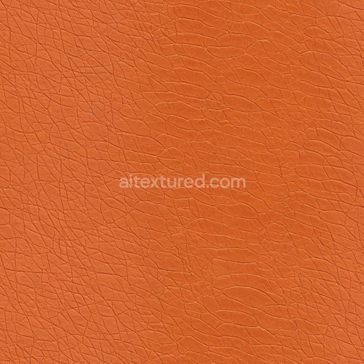 Seamless 3D Orange Cracked Leather PBR Texture with Fine Wrinkles