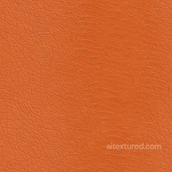 Orange Cracked Leather PBR Texture with Fine Wrinkles Leather texture preview