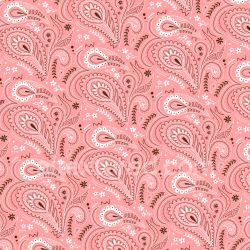 seamless Seamless 3D PBR Retro Paisley Fabric Texture with Pink and White Pattern texture 8k free download PBR
