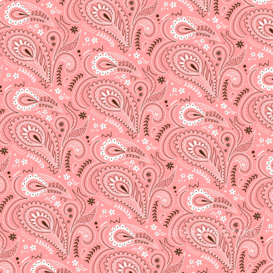 Retro Paisley Fabric Texture with Pink and White Pattern Retro Paisley texture preview
