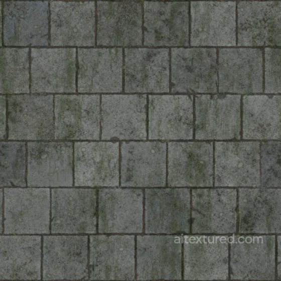 Mossy Gray Brick Texture | Free PBR Brick texture preview