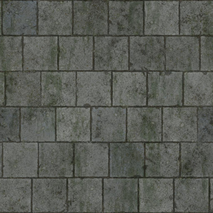 Mossy Gray Brick seamless PBR texture preview