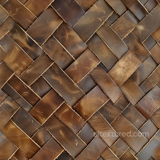 Woven Distressed Brown Leather PBR Texture with Detailed Grain and Scuffs seamless Leather PBR texture