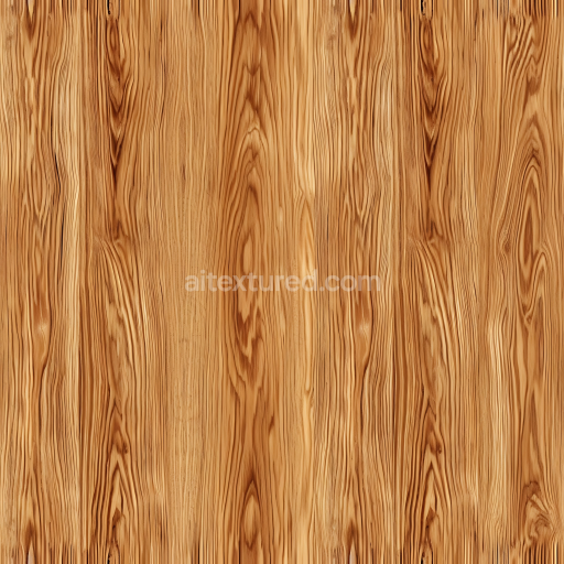 Seamless 3D Pine Wood PBR Texture with Golden Tones and Pronounced Grain