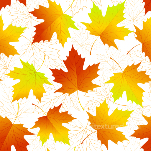 Vibrant Autumn Leaves Seamless Texture with Yellow to Red Gradient seamless Autumn Leaves  PBR texture