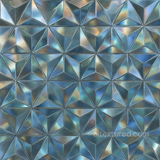 Prismatic Glass Triangular Facets seamless Glass PBR texture