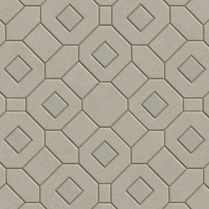 Stone - Park Pathway Made Trapezoidal Tiles Each Containing Square seamless PBR texture preview