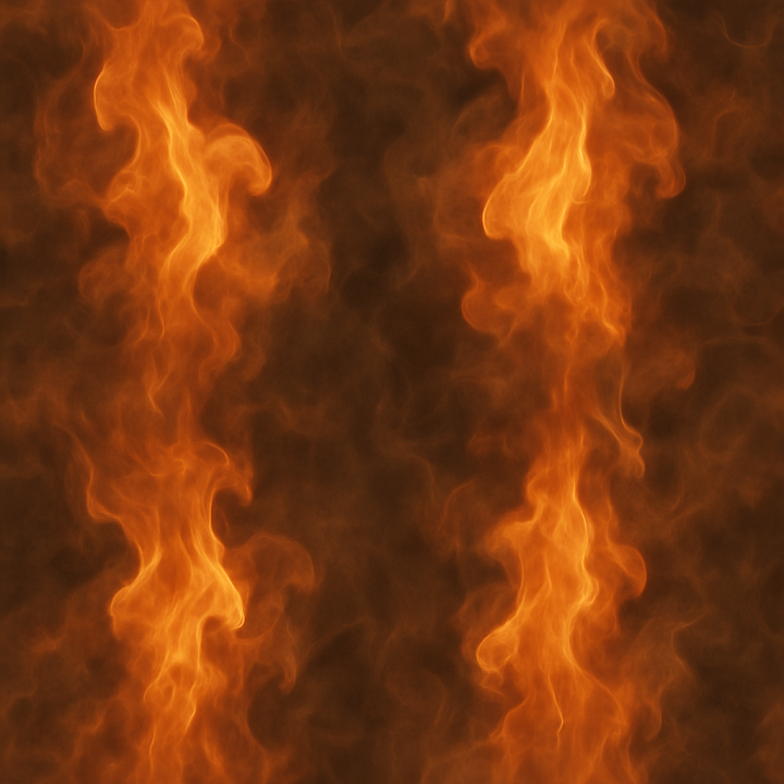 Flickering Flame With Fire Smoke Swirl Effect seamless PBR texture preview