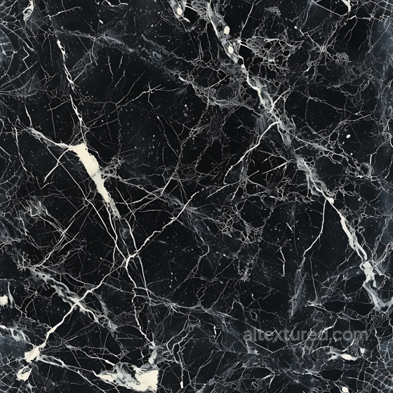 Black Marble PBR Texture Featuring Bold White Veins on Polished Stone Marble texture preview
