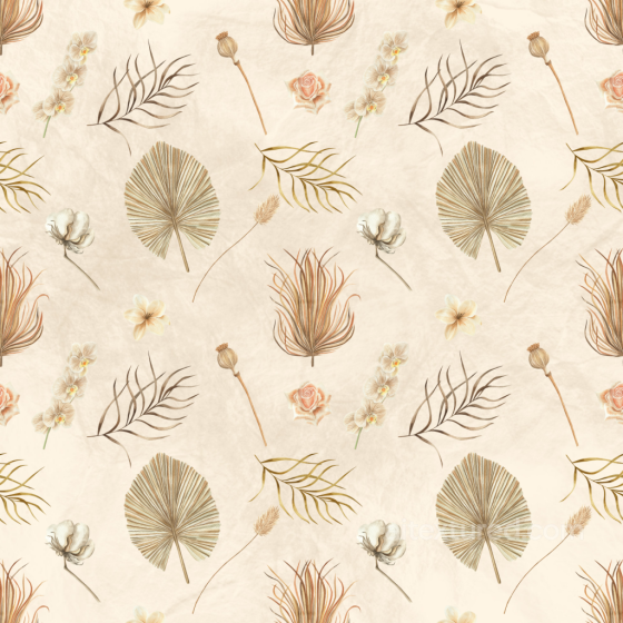 Fabric Texture Featuring Delicate Beige and Brown Floral Pattern Flower texture preview