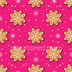 seamless Seamless 3D PBR Texture Featuring Festive Gingerbread Cookie Pattern on Pink Background texture 8k free download PBR