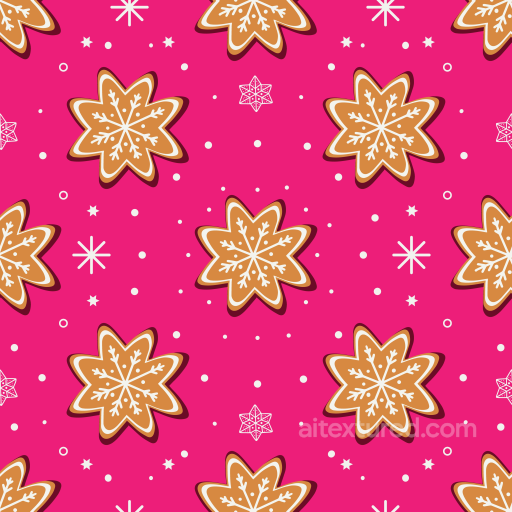 Featuring Festive Gingerbread Cookie Pattern on Pink Background seamless All Christmas Digital paper PBR texture