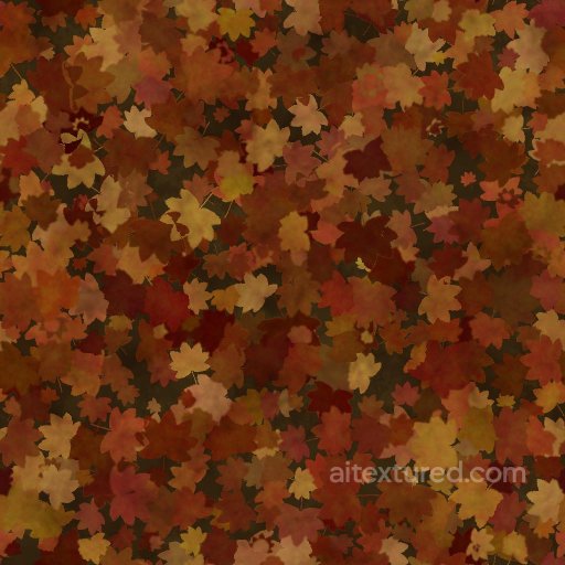 Ground Covered by Maple Leaves | Free PBR seamless Ground surface PBR texture
